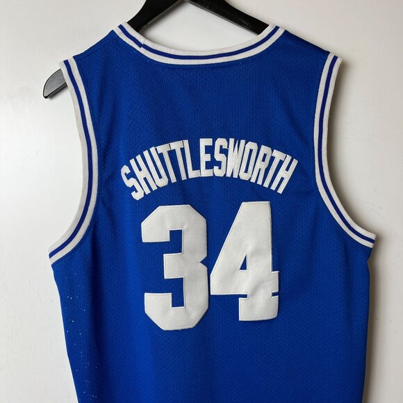 He Got Game Movie Shuttlesworth Lincoln Movie Jersey Adult Blue White XL Solid - Picture 6 of 16
